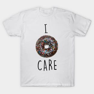 I don't Care Donut text art T-Shirt